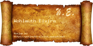 Wohlmuth Elvira névjegykártya